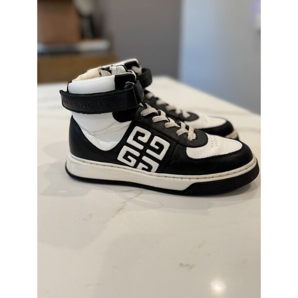 Givenchy Kids 4G High-Top Sneakers in Black/White Size 34 - Picture 3 of 11